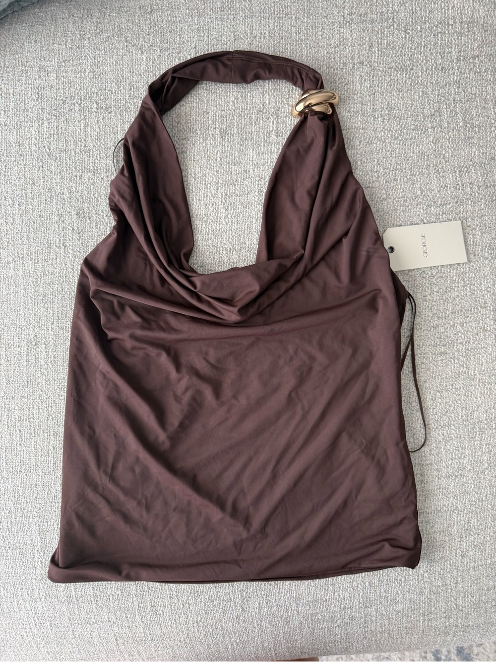 *NWT* South Moon Under / Georgie Hadley Halter Hardware Top in Brown